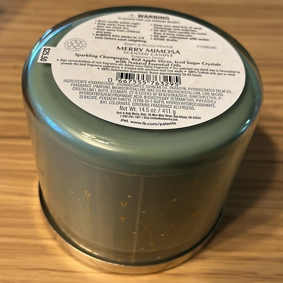 Bath & Body Works 3 Wick Candle. Merry Mimosa. - Picture 3 of 3